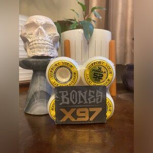 Bones Wheels X-Formula Support Your Local Skateshop V5 Sidecut 52mm 97A Wheels